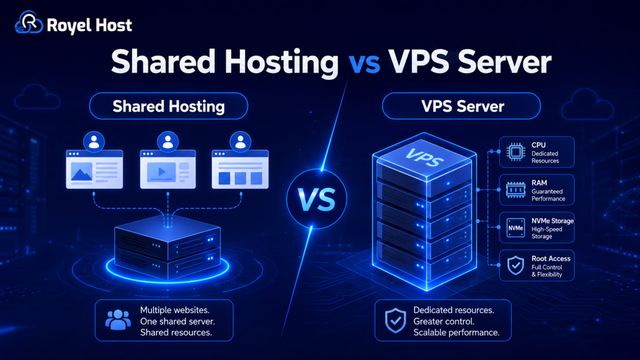 shared hosting vs vps server