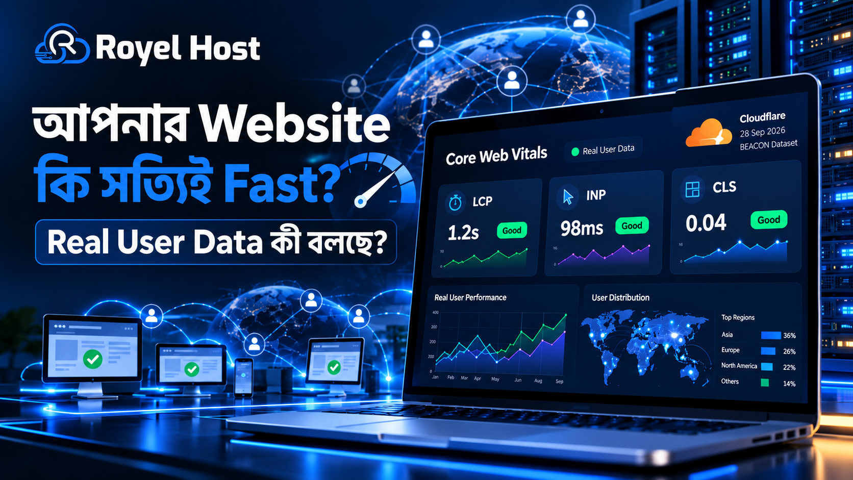 Cloudflare BEACON Core Web Vitals LCP INP CLS Real User Website Speed Performance Guide