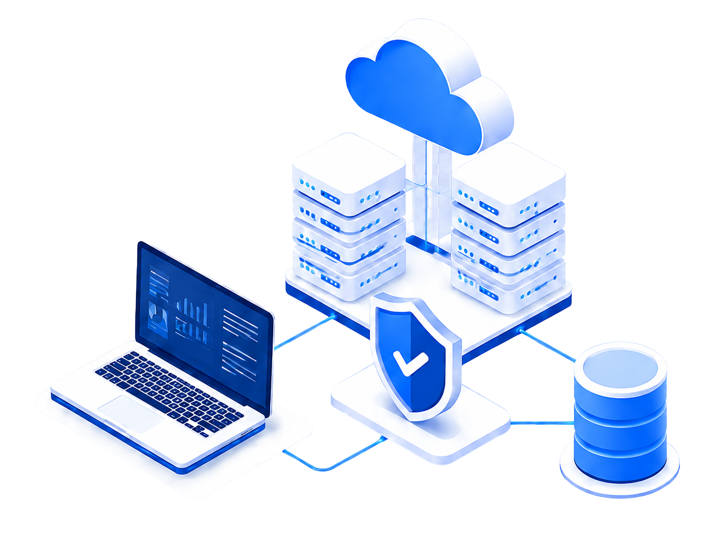 Offshore hosting server illustration